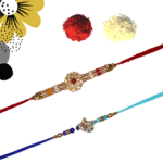 2 Designer Rakhi Combo Set