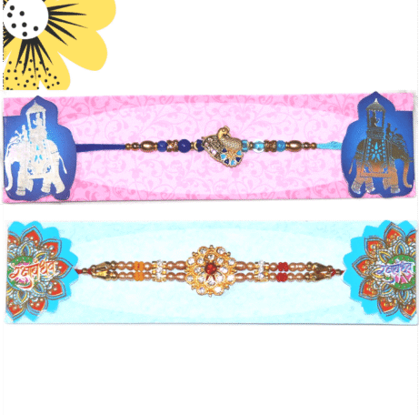 2 Designer Rakhi Combo Set - Image 3