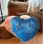 Comfort Fur Heart Pillow - Image 3