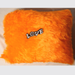 Baby Fur Pillow- Orange - Image 3