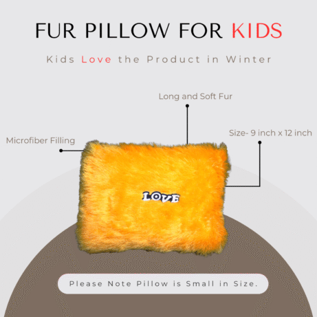 Baby Fur Pillow-Yellow - Image 4