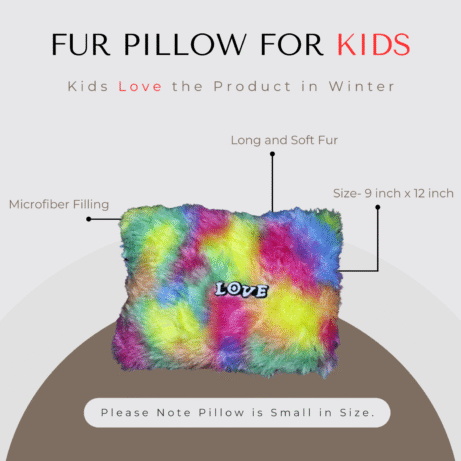 Baby Fur Pillow-Multicolor