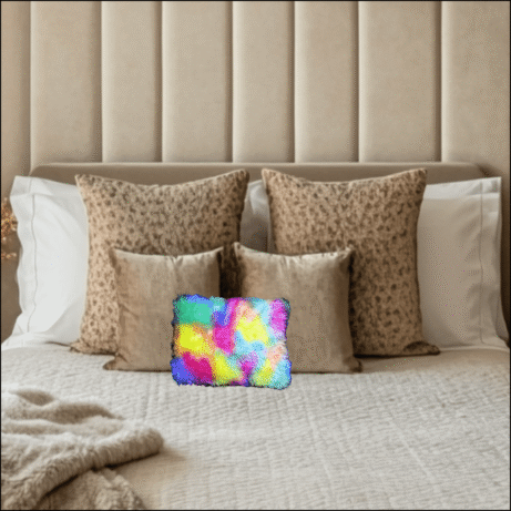 Baby Fur Pillow-Multicolor - Image 2