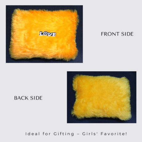 Baby Fur Pillow-Yellow - Image 2
