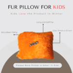 Baby Fur Pillow- Orange