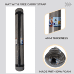 4mm Thickness Yoga Mat – 2ft x 6ft, EVA , Non-Slip Exercise Mat for Home Workout, Pilates, Gym & Fitness (Anti-Skid, Eco-friendly)