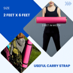 4mm Thickness Yoga Mat – 2ft x 6ft, EVA , Non-Slip Exercise Mat for Home Workout, Pilates, Gym & Fitness (Anti-Skid, Eco-friendly) - Image 4