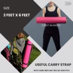 4mm Thickness Yoga Mat – 2ft x 6ft, EVA , Non-Slip Exercise Mat for Home Workout, Pilates, Gym & Fitness (Anti-Skid, Eco-friendly) - Image 3