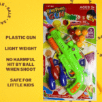 Soft Ping Pong Gun Toy for Kids - Safe and Gentle Plastic Gun - Adult Supervision Required - 10.5 Inch (Pack of 1) - Image 5