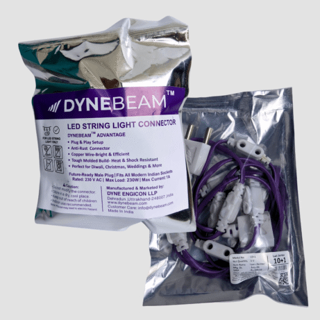 Dynebeam 10+1 LED String Light Connector – Universal Jhalar Jointor for Secure Festive Lighting (Made in India) - Image 5