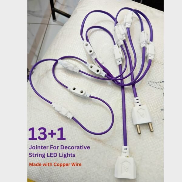 DYNEBEAM ® 13+1 LED String Light Connector – Jhalar Jointer for Festive Lighting-Wire Connector Wire Connector