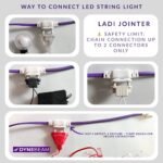 DYNEBEAM ® 13+1 LED String Light Connector – Jhalar Jointer for Festive Lighting-Wire Connector Wire Connector - Image 5