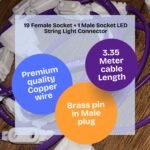 DYNEBEAM ® 19+1 LED String Light Connector – Jhalar Jointer for Festive Lighting-Female Sockets Wire Connector (Pack of 1) - Image 4