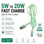 DYNEBEAM® Data Cable/Charging Cable/Braided Data Cable up to 20w, Fast Cable USB to Type C (Pack of 1) - Image 2