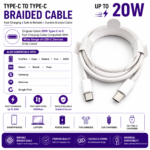 DYNEBEAM Type-C to Type-C Braided Fast Charging Cable (Up to 20W) - Image 2