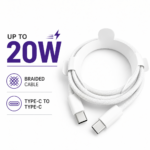 DYNEBEAM Type-C to Type-C Braided Fast Charging Cable (Up to 20W)